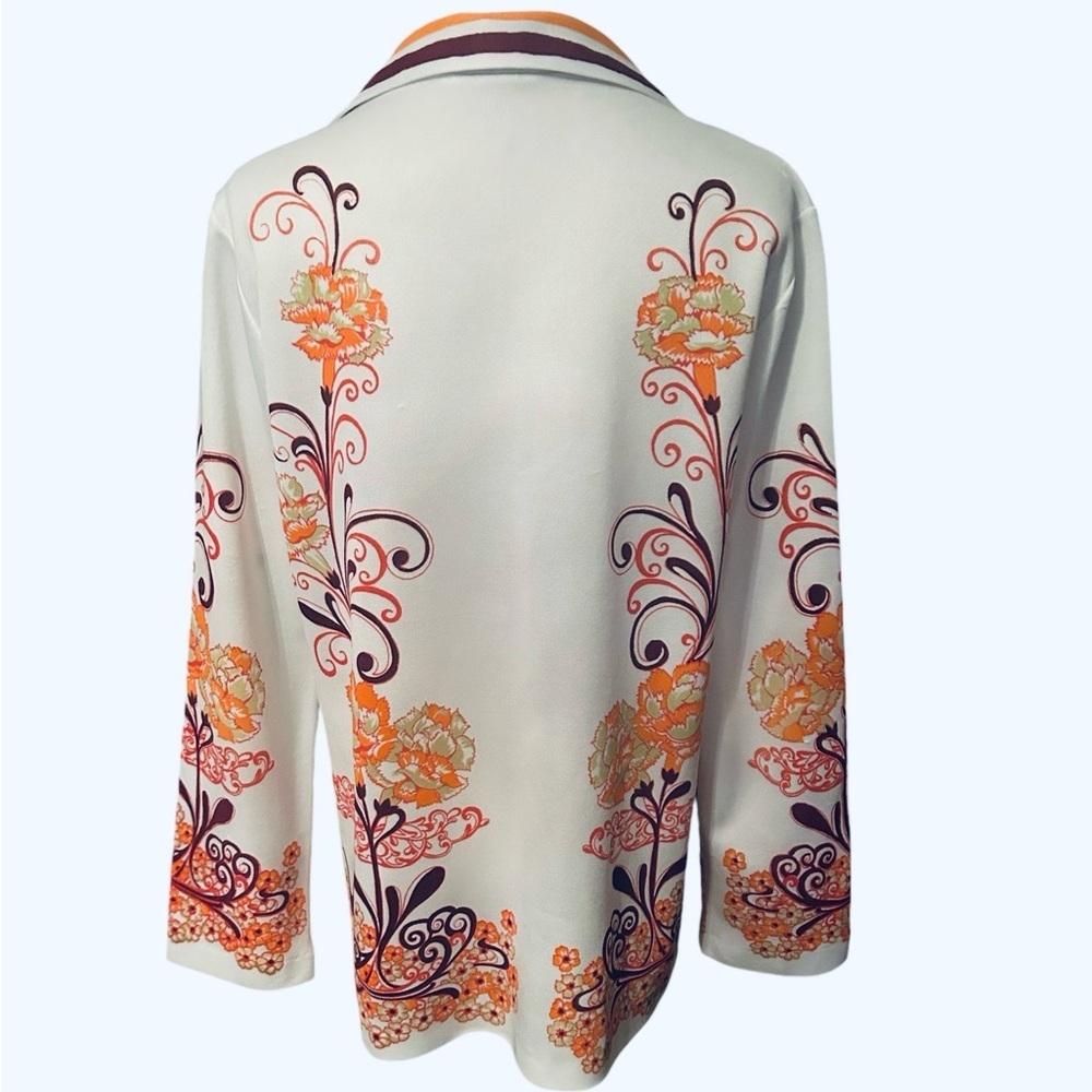 1960s Print Masters California Blouse Mod Button-Front Shirt Retro Psychedelic - Picture 3 of 9